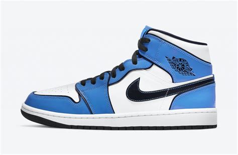 Quick look at the new jordan 1 mid se white rush blue apparently the gs sizes were released in december 2019. OFFICIAL LOOK AT THE AIR JORDAN 1 MID SE SIGNAL BLUE ...