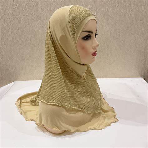 Shawl Muslim Lurex Big Size Hijab Big Hijab Adults Al Amira Hijab