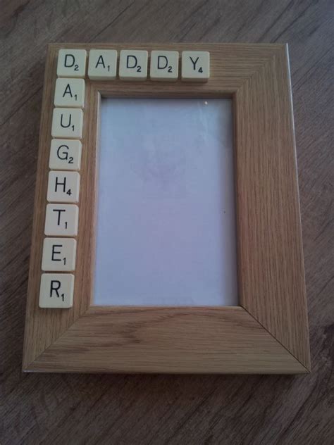 Daddy Daughter Scrabble Photo Frame Great Fathers Day T
