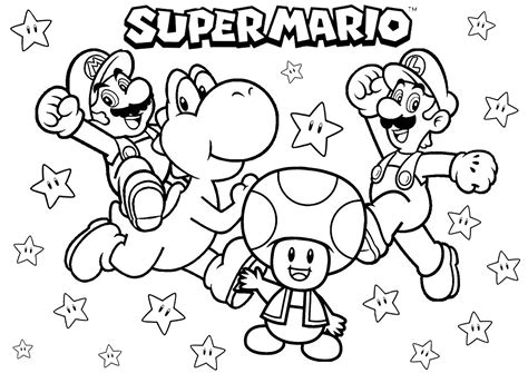 coloring with the characters of super mario bros return to coloring library