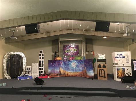 Stage Set Up For Vbs Blast To The Past Stage Set Vbs Past