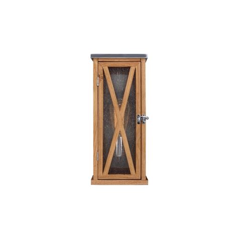 Feiss Lumiere Outdoor Small Wall Light In Natural Oak Finish FE LUMIERE