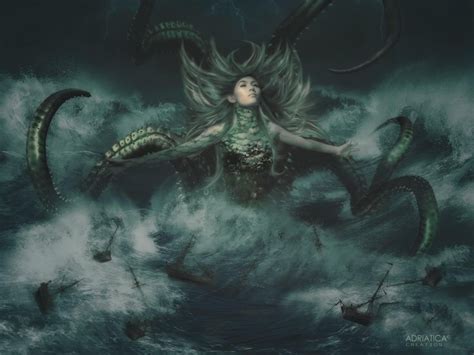 Thalassa The Primordial Goddess Protogenos Of The Sea In 2021