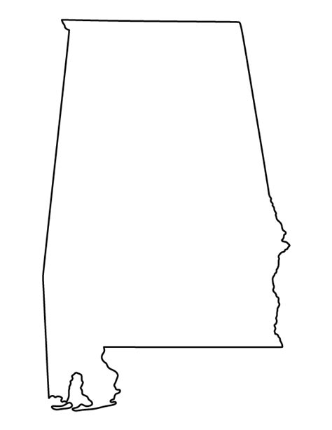 Alabama Pattern Use The Printable Outline For Crafts Creating