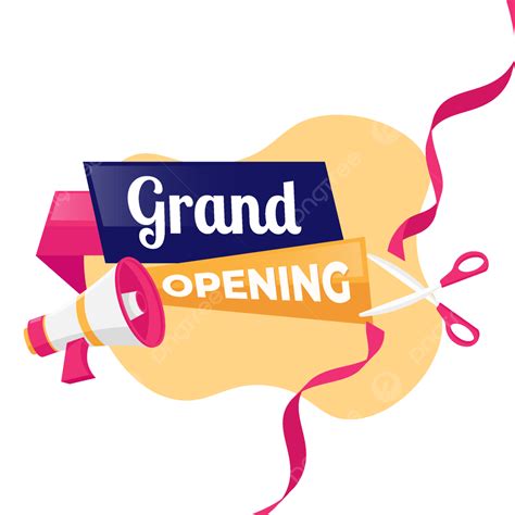Grand Opening Elements Scissors And Ribbon Grand Opening Element