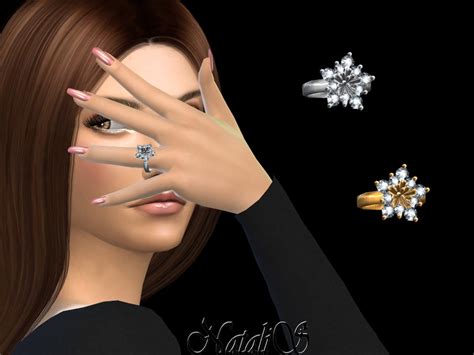 Nataliswinter Flower Ring Sims 4 Piercings The Sims 4 Packs Winter