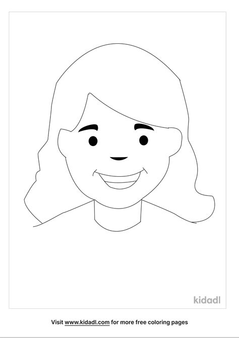 Free Girl Face Coloring Page Coloring Page Printables Kidadl