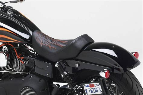 This c&c motorcycle seat, for dyna glide, dynawide glide, street bob, switchbacks, fat bobs 2up seat is low & lean, it's slick low profile look hugs the frames contours like a glove. Corbin Motorcycle Seats & Accessories | HD Dyna Wide-Glide ...