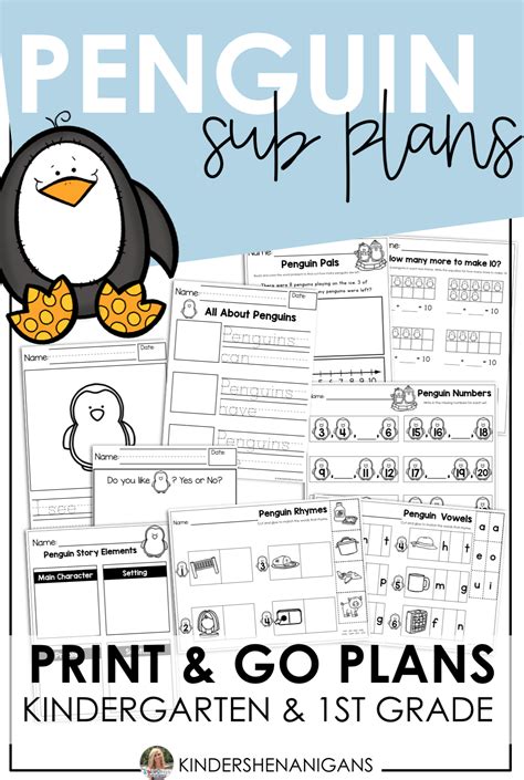 Sub Plans For Kindergarten