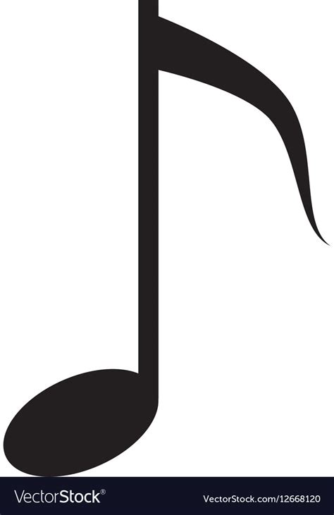 Silhouette Musical Note Melody Symbol Royalty Free Vector