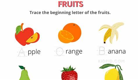 fruit worksheet for kindergarten