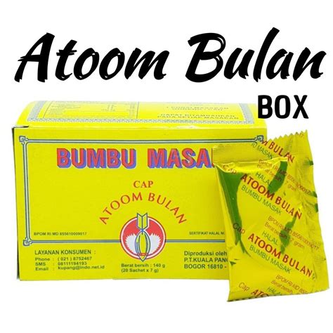 Bumbu Masak Cap Atom Atoom Bulan Satu Box 7 Gr X 2o Sachet Lazada Indonesia