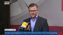 Urteil über die Brennelementesteuer: Statement von Carsten Schneider am ...