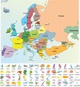 Europe Map With Names Of Countries - Map