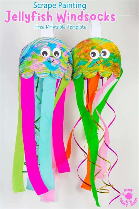 Jellyfish Windsocks In 2021 Windsock Craft Summer Crafts For Kids