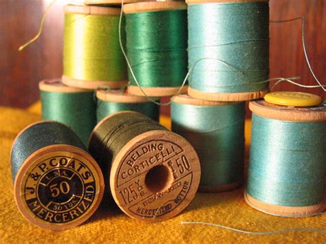 Spools Of Vintage Thread Greens At Goodwill Today I Foun Flickr