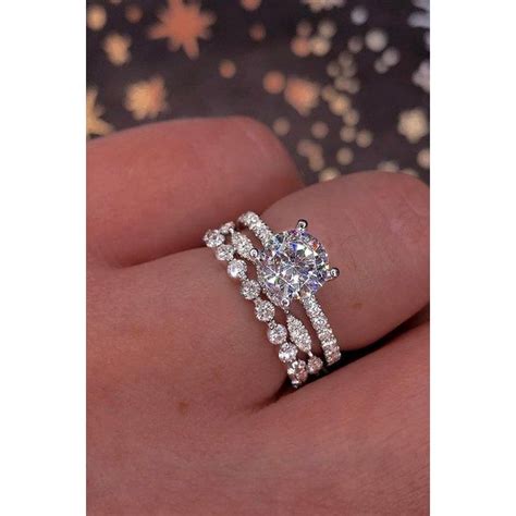Bliss 925 Sterling Silver White Sapphire Diamond Engagement Bridal