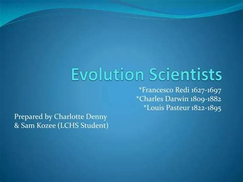 Ppt Evolution Scientists Powerpoint Presentation Free Download Id