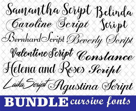 Fonts Bundle Cursive Fonts Wedding Fonts Cursive Fonts For Etsy