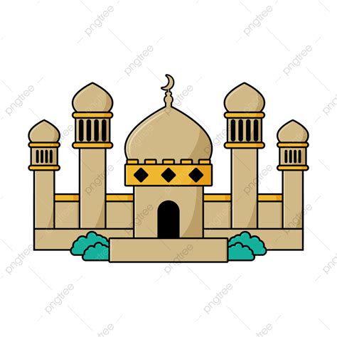 Mosques Clipart Png Images Flat Mosque Vector Design Muslim Mosque
