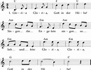 Gloria, Gott in der Höhe - Noten, Liedtext, MIDI, Akkorde