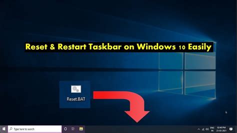 How To Restart And Reset Taskbar On Windows 10 Pc Youtube