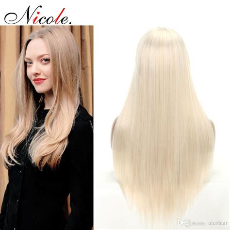 Nicole 24 Inches Middle Part Fashion Soft Synthetic Long Straight Wigs