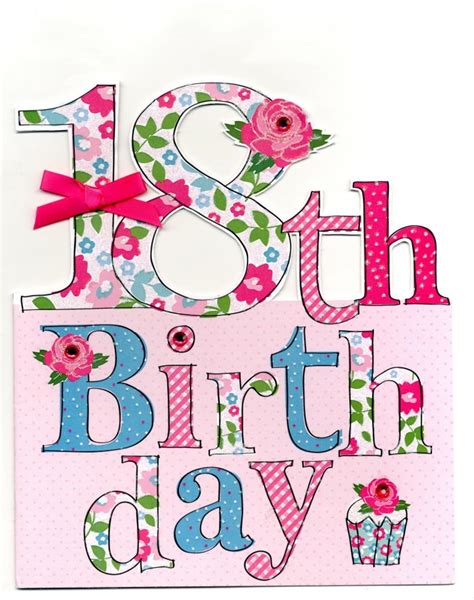 Large 18th Birthday Greeting Card Cards