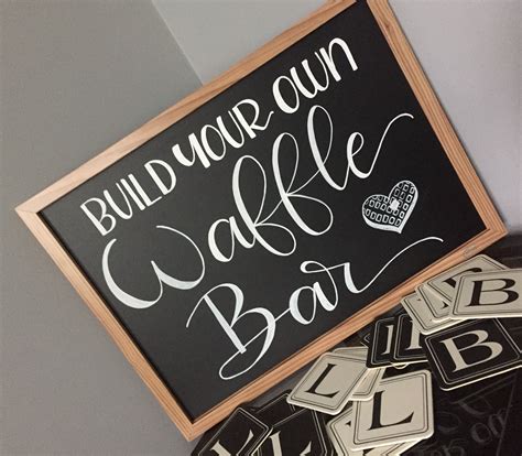Custom Waffle Bar Sign For A Baby Shower Available In The Shop Bar