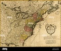 Siglo XVIII Mapa de Estados Unidos - 1784 Fotografía de stock - Alamy