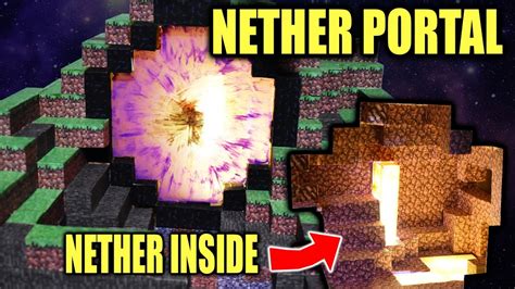 Giant Minecraft Nether Portal Scenery With Light Up Lava Polymer Clay