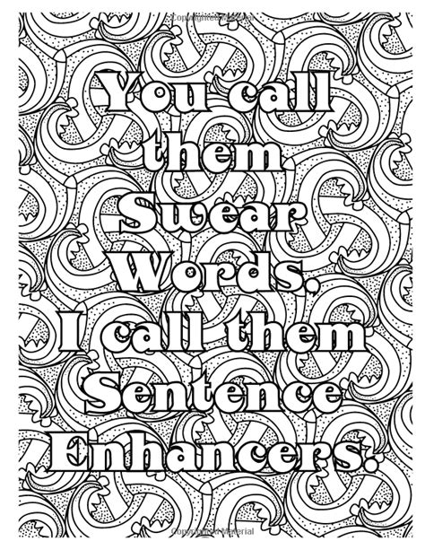 Sweary And Sassy Patterns Adult Coloring Book Sweary And