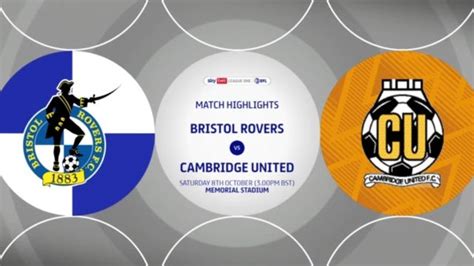 Bristol Rovers Vs Cambridge United On 08 Oct 22 Match Centre