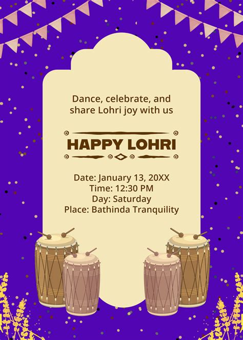 Free Lohri Invitation Card Maker Adobe Express India