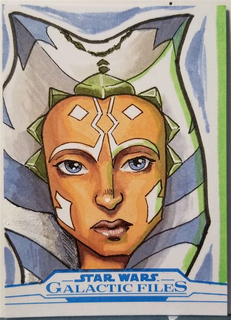 Tom Amici Topps Star Wars Galactic Files 2018 Ahsoka Tano Sketch Card
