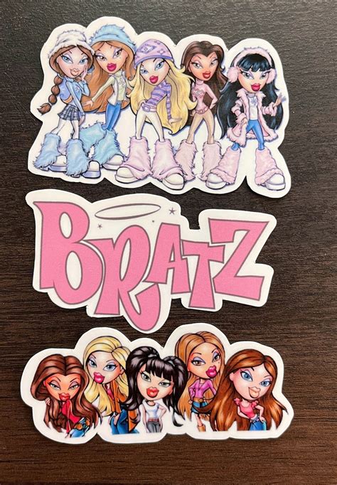 3 Pack Bratz Sticker Logo And Group High Quality Waterproof Etsy