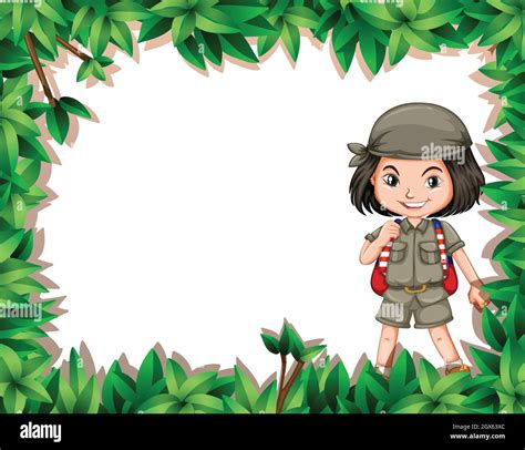 Explorer Girl In Jungle Stock Vector Image And Art Alamy