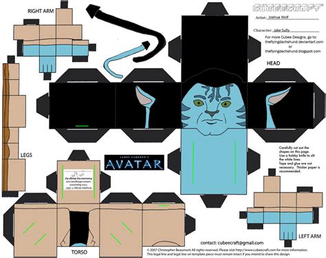 Jake Sully From Avatar Paper Toy Free Printable Papercraft Templates