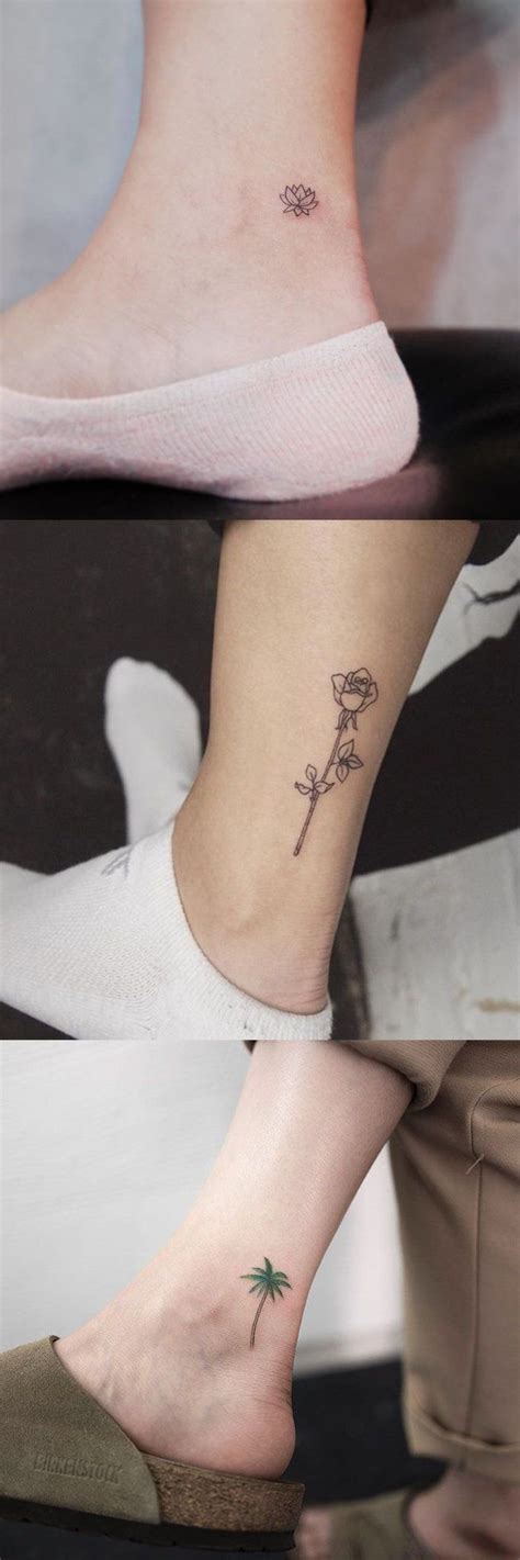 Trinity rosary tattoo on foot and ankle. Cute Small Ankle Tattoos Ideas at MyBodiArt.com - Tiny ...