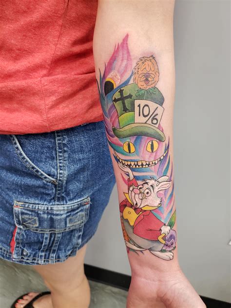 I Did This Custom Alice In Wonderland Tattoo A Bit Ago Done By Me