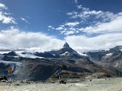 View Of The Matterhorn Mountain Peak Under Blue Cloudy Sky · Free Stock