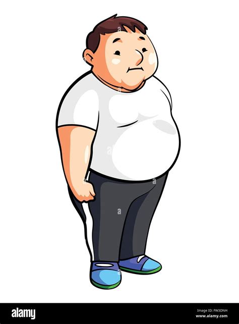 Fat Man Cartoon ilustración Imagen Vector de stock Alamy