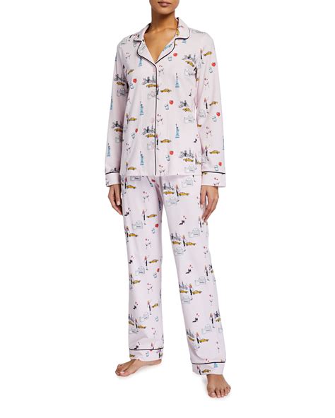 Bedhead Pajamas New York Minute Classic Long Sleeve Pajama Set Neiman Marcus