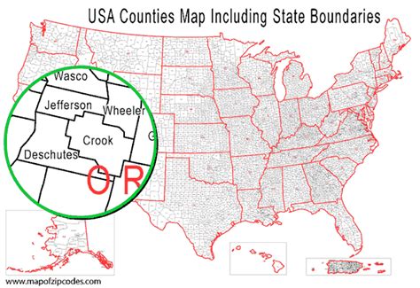 Usa County Boundaries And States Map