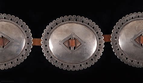 Navajo First Phase Silver Concho Belt For Sale