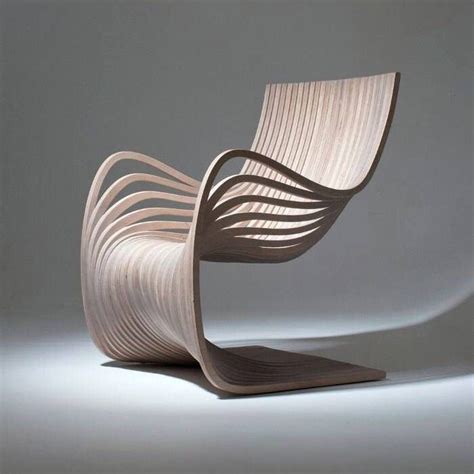 Wooden Chair Showing Movement And Material Conscious Design Mobilier