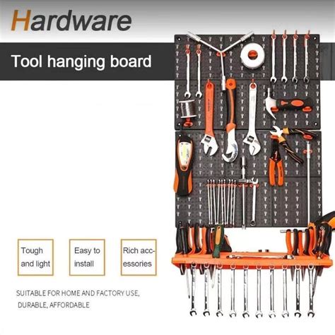 Tool Hanging Board Garage Wall Tool Rack Pegboard Shelf Tools