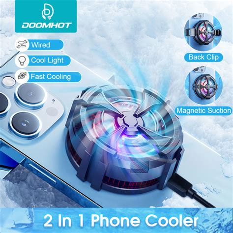 Doomhot 2 In 1 Phone Cooler Mobile Phone Radiator Semiconductor Fast