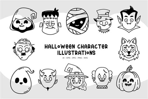 Halloween Character Illustrations