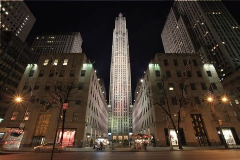 New York Rockefeller Center At Night Gallery And Print